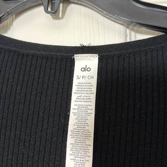 Alo Yoga Knit Salana Cardigan Black - Picture 3 of 6